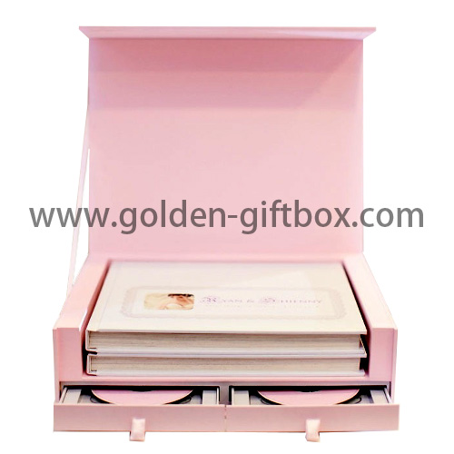 Elegant pink colour drawer box for gifts and premium items
